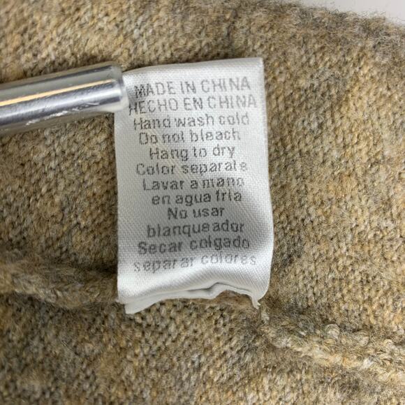 GeeGee High-Low Sweater Women's Medium Brown V-Neck Long Sleeve Soft Cozy - Picture 9 of 9